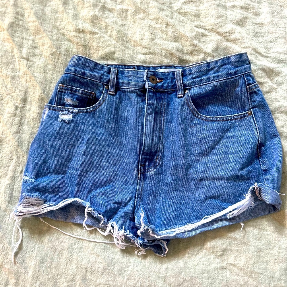 Cotton On cheeky mini denim shorts size 12